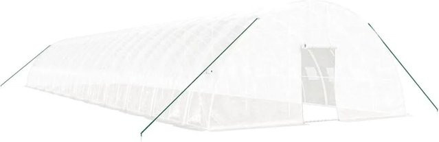 Furnicato Gewächshaus mit Stahlrahmen in Weiß, B/T/H: 22 x 6 x 2,85 m, 132 m² - Bild 1