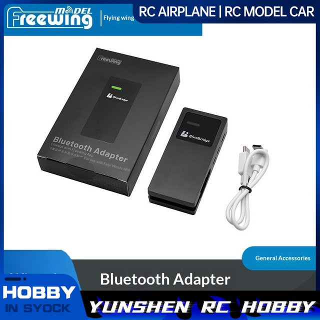 Freewing Bluebridge Bluetooth-Adapter in Schwarz, universelles Bluetooth-Kommunikationsmodul für RC-Modellflugzeuge, Hubschrauber und Drohnen - Bild 1