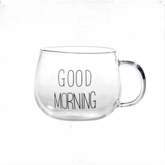 Yiran toy 1 Gläserne Henkeltasse im nordischen Design, Transparent, 400 ml - Bild 1