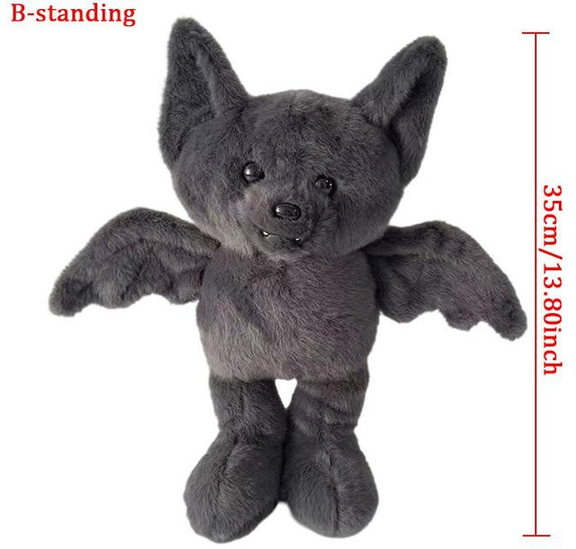 TreasuringU Halloween-Fledermaus-Plüschtier, Schwarz, ab 14 Jahren - Bild 1