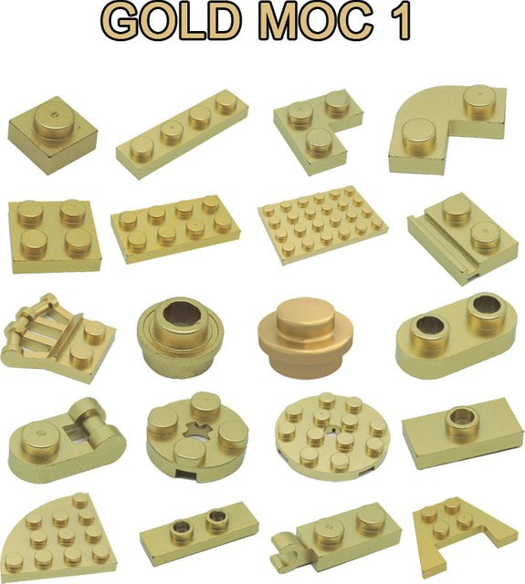 GUDUOLA Gold-Grundbrett-Bausteine, Puzzle, kleine Partikel, Zubehör - Bild 1