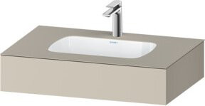 Duravit Einbauwaschtisch-Möbel-Set Qatego mit einem Ausschnitt und Überlauf, B/T/H: 80 x 55 x 17 cm - Bild 1