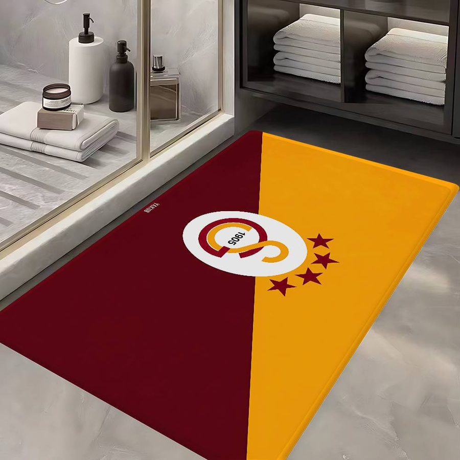 Galatasaray Vivids Fußmatte mit Streifenmuster, rutschfest und waschbar, Multicolour, B: 60 cm, T: 40 cm - Bild 1