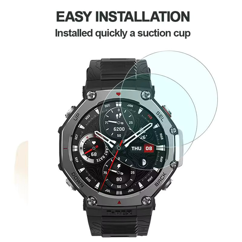 Amazfit Displayschutzfolie Glas, Schwarz, Unisex - Bild 4