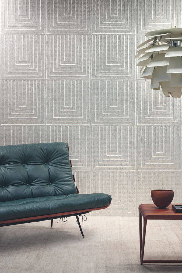 Arte Wallpaper Cornice Pearl in Weiß mit Capiz-Muscheln im Art-Deco-Stil - Bild 1
