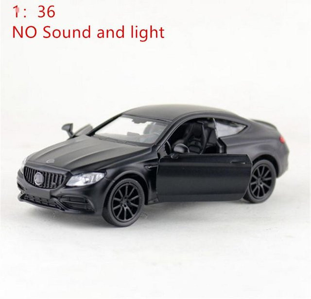 Zealous Sole C63S Coupe Auto Modell, 1:32, Metall, mit Licht und Sound, Grau - Bild 1