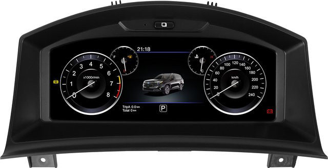 Hizpo Digitales Auto-Instrumentencluster LCD-Armaturenbrett mit Android Auto für Opel Astra H 2004-2010 und Zafira B 2005-2014 in Schwarz - Bild 1