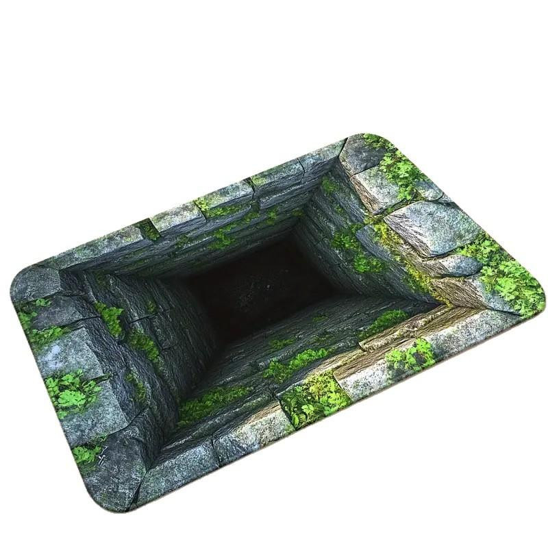 WTEMPO 3D Druckteppich als saugfähige und rutschfeste Fußmatte für Badezimmer und Toilette, Breite: 60 cm, Tiefe: 40 cm - Bild 4