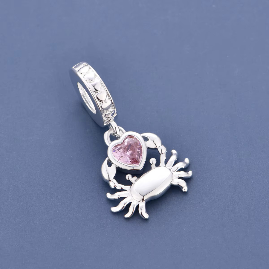 Pan Charms Anhänger Oktopus, Krabbe, Qualle, Seestern, Muschel, Anker, Silber, Unisex - Bild 2