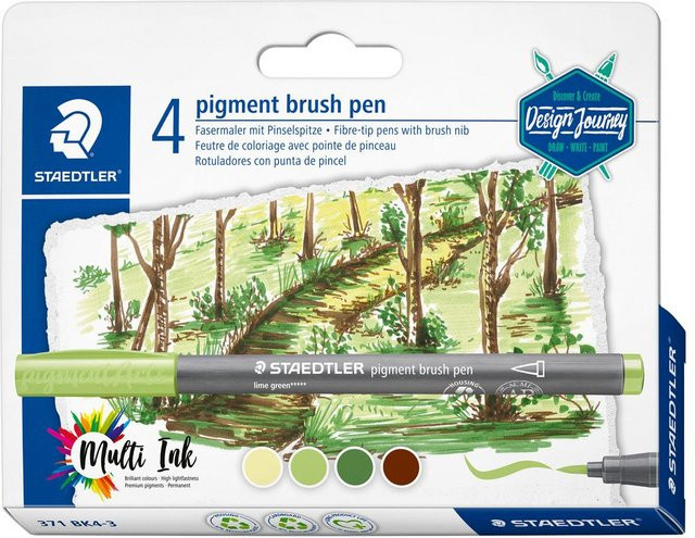 STAEDTLER Brush Pens Forest Colours 4er-Set Multicolor - Bild 1