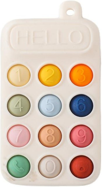 Binchi Outdoor Product Baby Holzbär Telefon Beißring aus Holz und Silikon in Mehrfarbig, BPA-frei Lernspielzeug für Babys ab 0 Jahren - Bild 1