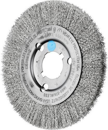 PFERD Rundbürste RBU schmal ungezopft aus Edelstahl für Winkelschleifer, Durchmesser: 150 mm, Bohrung: 22,2 mm, Drahtstärke: 0,30 mm, 2er-Set - Bild 1