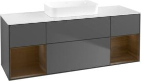 V&B Waschtischunterschrank Finion in Anthrazit, B/T/H: 160 x 50,1 x 50,1 cm - Bild 1