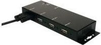 Exsys Ex 1166HMV USB Hub für Desktop mit 4 USB-A Anschlüssen, Schwarz - Bild 1