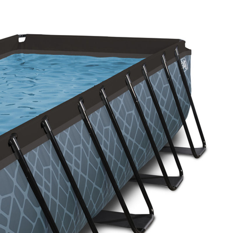 EXIT Toys Stone Pool Aufstellbecken in Grau mit Sandfilterpumpe und Leiter, B/T/H: 540 x 250 x 122 cm - Bild 3