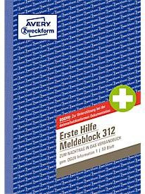 Avery Zweckform Meldeblock Erste Hilfe DGUV Vorschrift 1, 50 Blatt, DIN A5, Blau/Weiß - Bild 2