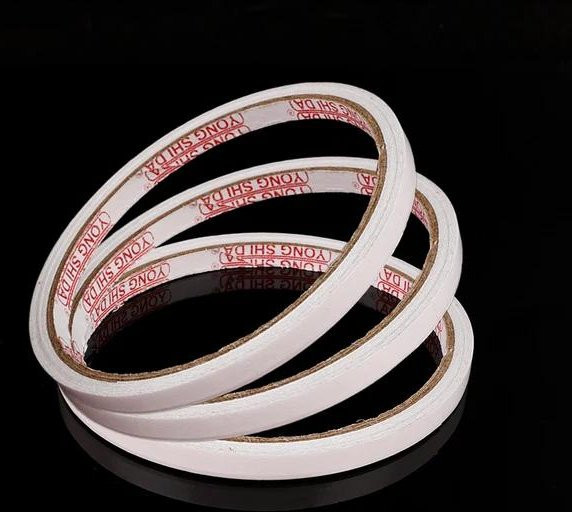 10 Rollen doppelseitiges Klebeband aus Papier, ultradünn und stark klebend, Weiß, Länge pro Rolle: 8 m - Bild 1