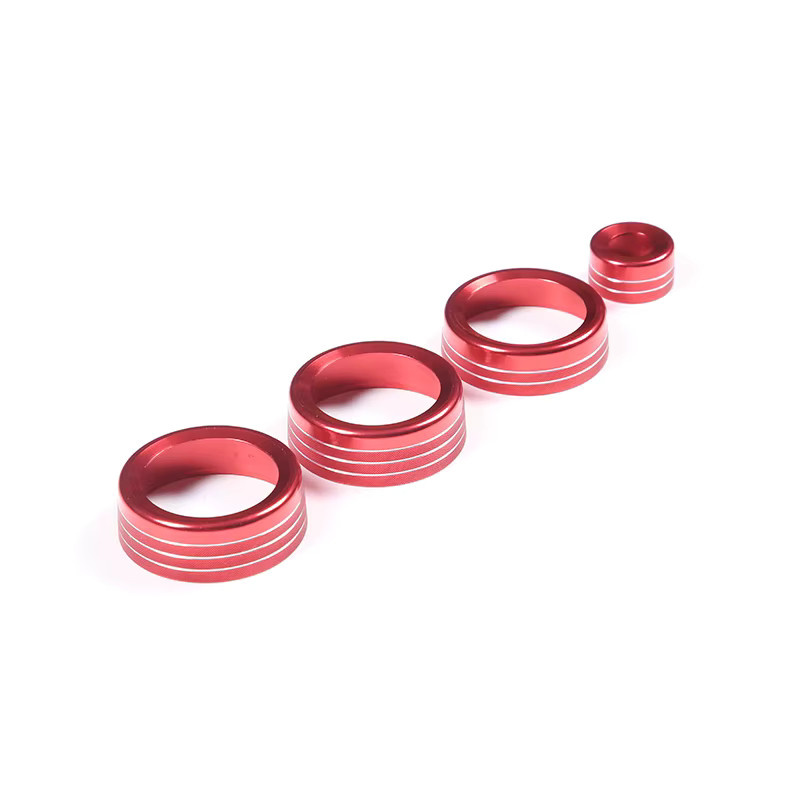 Suetlcoity Aluminium Legierung Klimaanlage Schalter Ring Abdeckung für Jaguar F-TYPE 2013-2025 in Rot - Bild 5