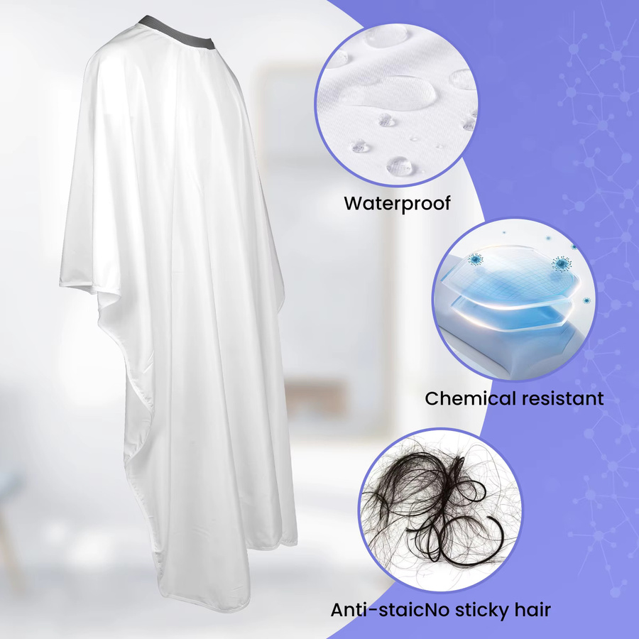 FnLune Friseurschürze, schwarz weiß, Silikon, Unisex - Bild 4