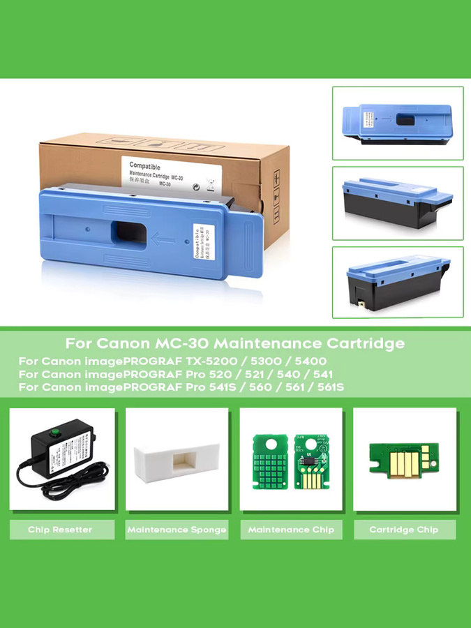 Canon MC-30 Wartungsbox in Blau für PRO-2000, PRO-2100, PRO-4000, 4000S, PRO-6000, 6000S, PRO-6100, 6100S, TX-2000, TX-2100, TX-3000, TX-3100 - Bild 4