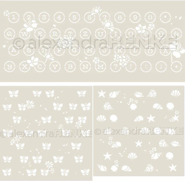 Pauce and Love Lattice 2026 Schablone für Scrapbook und DIY-Grußkarten in Weiß - Bild 1