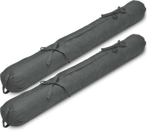 Beautissu Viento Zugluftstopper 2tlg in Anthrazit B: 90 cm, H: 10 cm