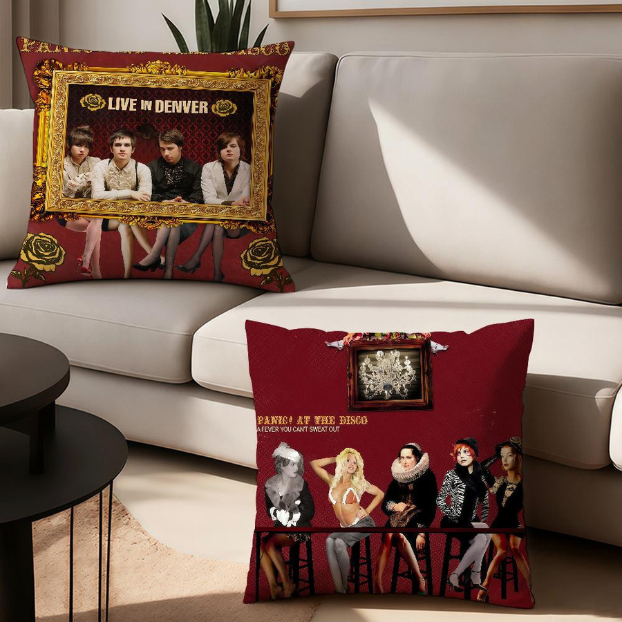 Kissenbezug Rockband P-Panic! Bei The D-Disco für Schlafzimmer, Wohnzimmer und Auto, B/B: 18 x 18 cm - Bild 2