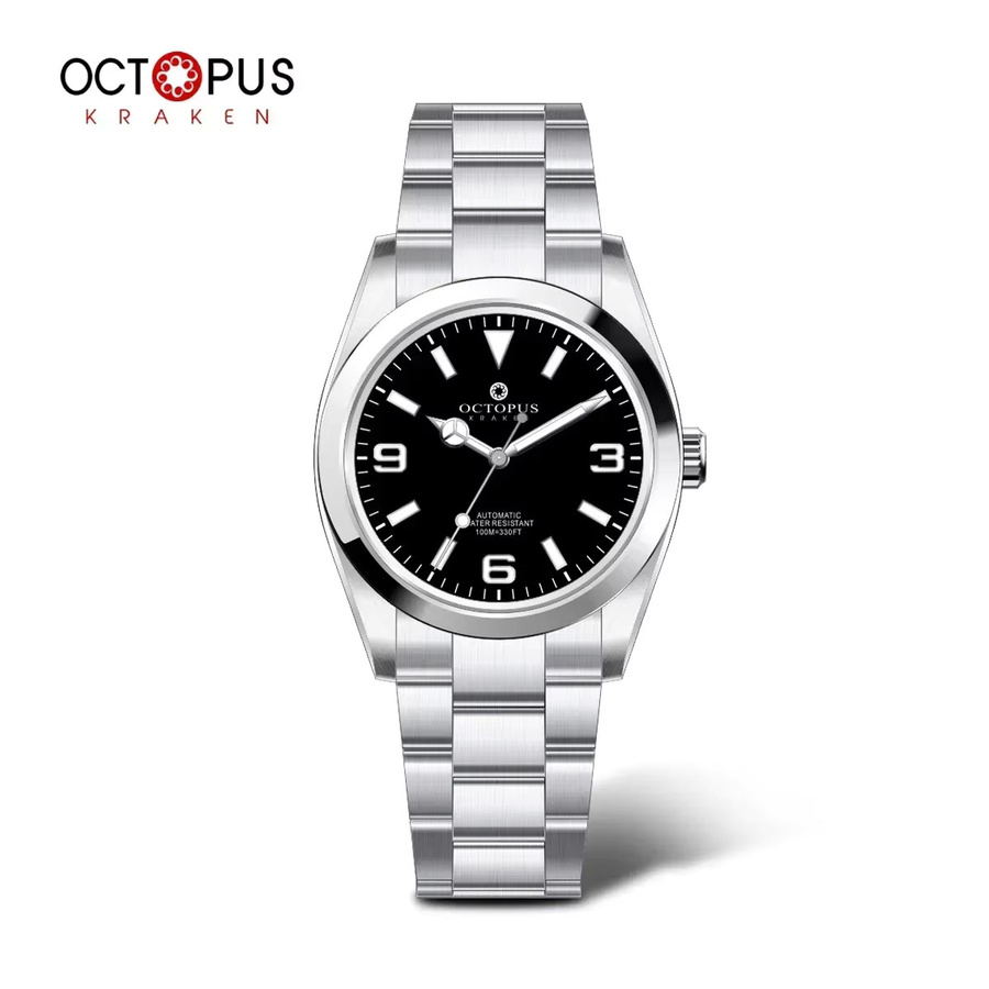 Octopus Kraken Armbanduhr, Automatik, Edelstahl, 36 mm, Herren, Schwarz - Bild 2