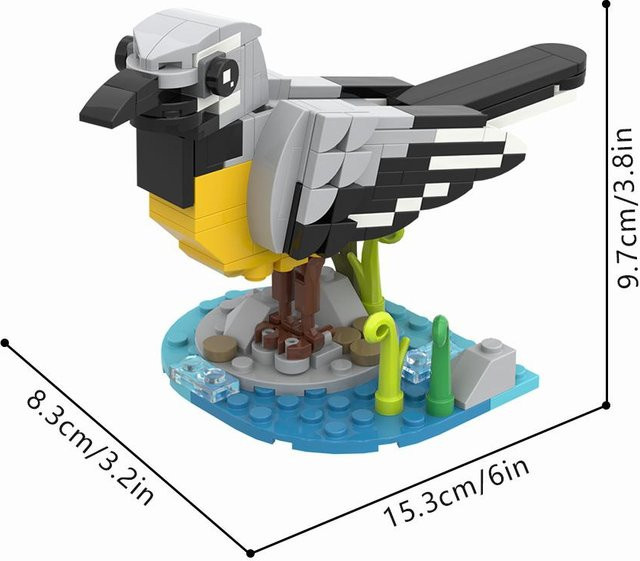 Gobricks Graue Bachstelze, Bausteine, ab 14 Jahren - Bild 1