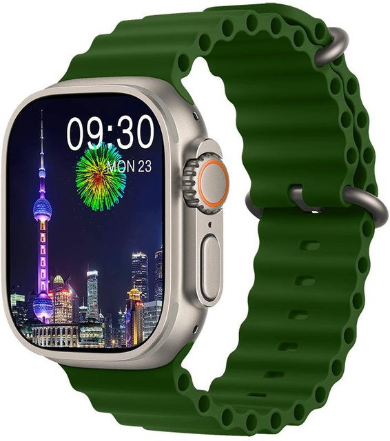 HK10 Ultra 3 Smart Watch GEN4 mit Amoled-Bildschirm, 2 GB ROM, ChatGPT, NFC und TWS in Grün - Bild 1