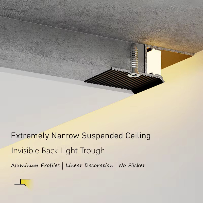 KSDLIGH Decken-LED-Aluminiumprofil für lineare Heimdekoration und Hintergrundbeleuchtung, Farbe: Silber, 12/24 V - Bild 4