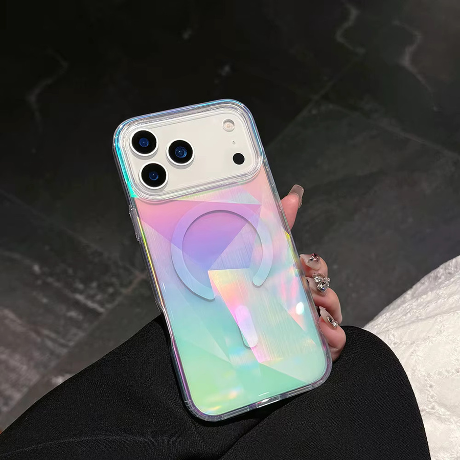 Bunte Diamant-Handyhülle für iPhone 17 Pro Max, 16, 15, 14, 13 Pro Max, magnetische Schutzhülle, wasserdicht und sturzfest, Multicolor - Bild 2