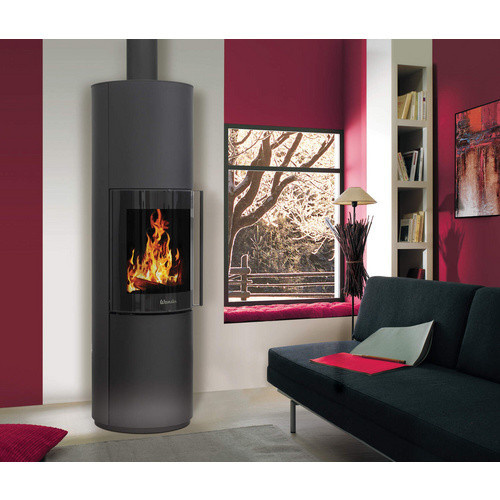 WAMSLER Kaminofen Rook aus Stahl in Schwarz mit 6 kW Leistung, B/T/H: 46,6 x 46,6 x 151,3 cm - Bild 2
