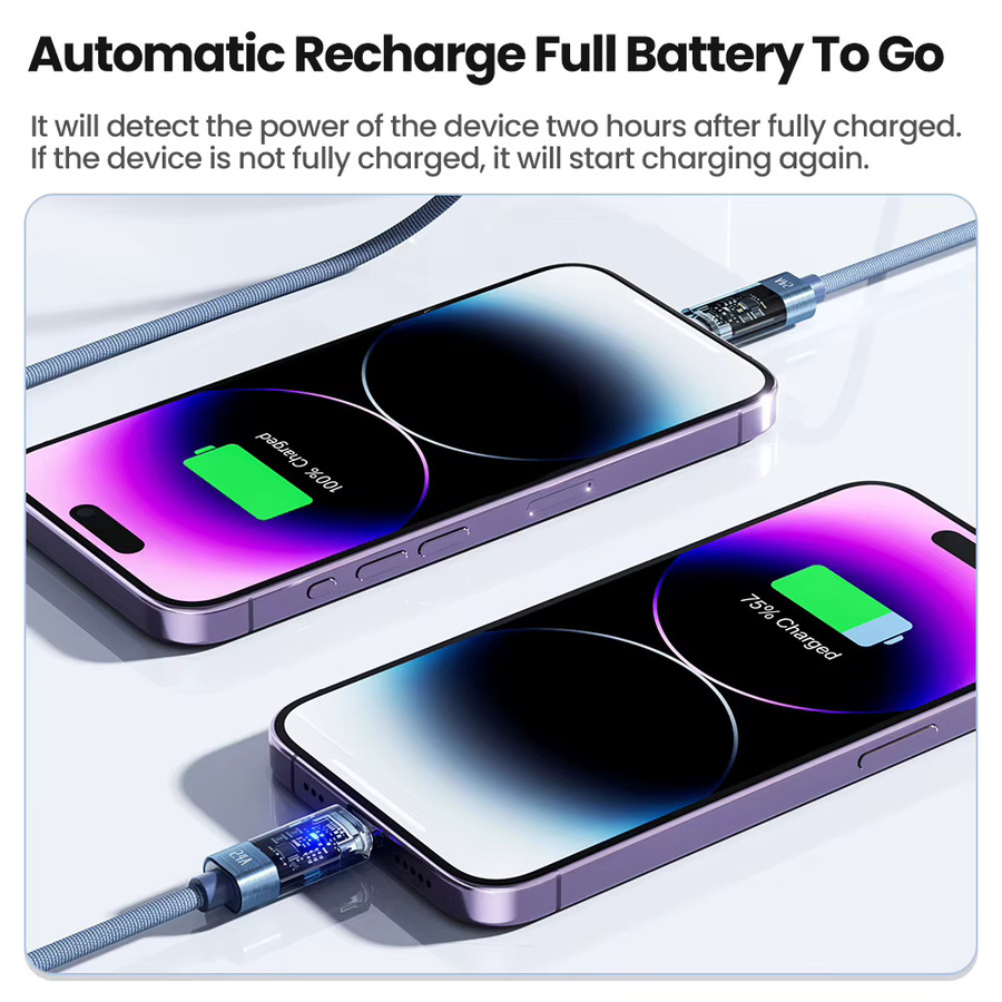 Toocki USB-A auf Lightning Schnellladekabel für iPhone und iPad in Grau - Bild 3