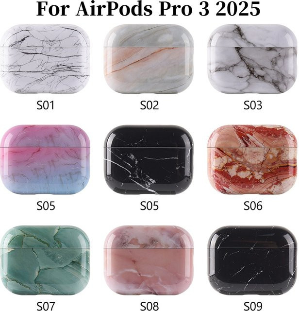 Schutzhülle mit Marmor Muster für AirPods Pro 3rd Generation in Multicolour - Bild 1