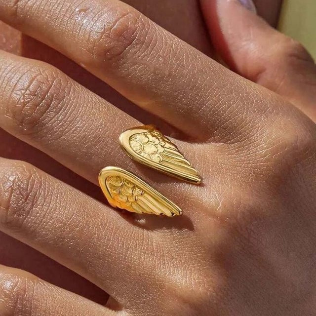 sharelucky Ringe Edelstahl, Gold, Damen - Bild 1