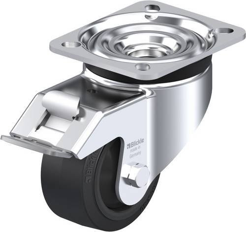 Blickle Lenkrolle LK-POEV 82KF-FI mit Feststeller, Farbe Schwarz-Silber, Rad-Durchmesser: 80 mm, Tragfähigkeit: 170 kg - Bild 1