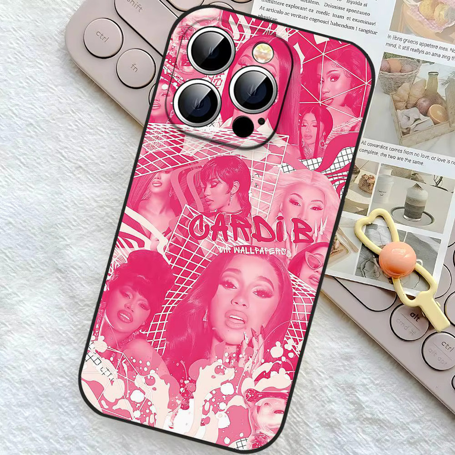 Mesuca C-Cardi B Handyhülle für iPhone 11 bis 17 Pro Max Mini Soft Cover in Schwarz - Bild 4
