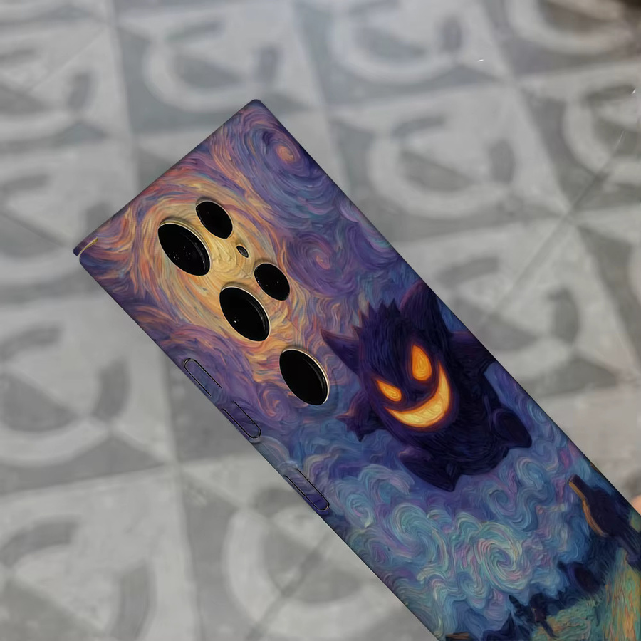 Stoßfeste Doppelschicht Handyhülle Van Gogh Sternennacht Gengar für Samsung Galaxy S25 Ultra, S24, S23 Ultra und Plus in Multicolour - Bild 5
