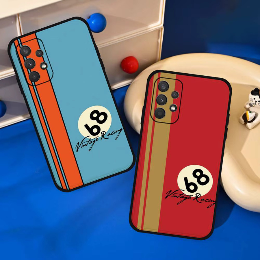 68 Vintage Racing Handyhülle für Samsung Galaxy S25 S24 S23 S22 S21 FE Plus Ultra A13 A20 A32 A70 in Schwarz und Multicolour - Bild 2