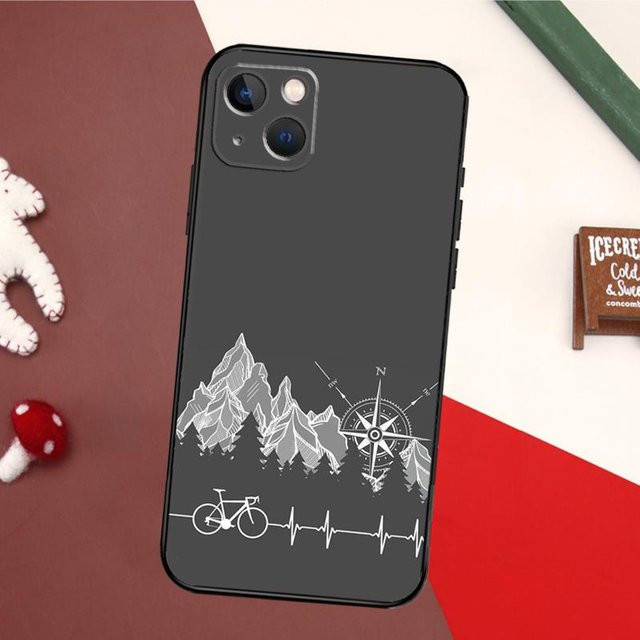 Apple Handyhülle für iPhone 11 bis 16 Pro Max in Schwarz für MTB Mountainbike Radfahren - Bild 1