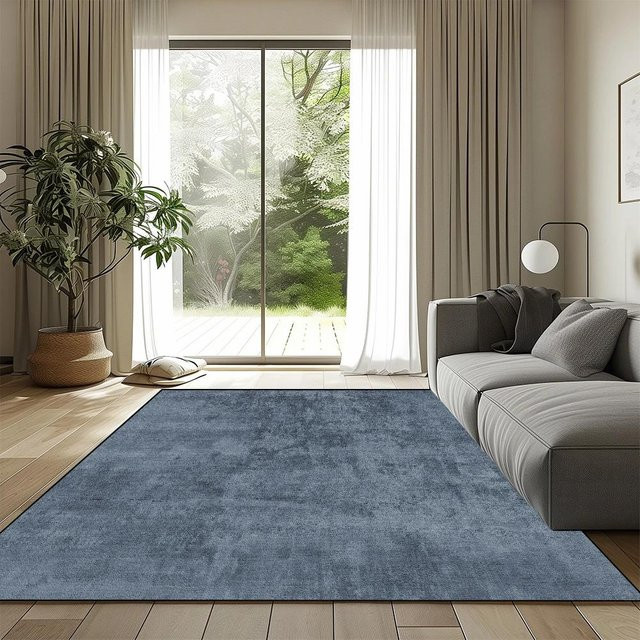Karpetti Wohnzimmerteppich Nordischer Stil, Blau, Flauschig und Rutschfest, B: 180 cm, T: 250 cm - Bild 1