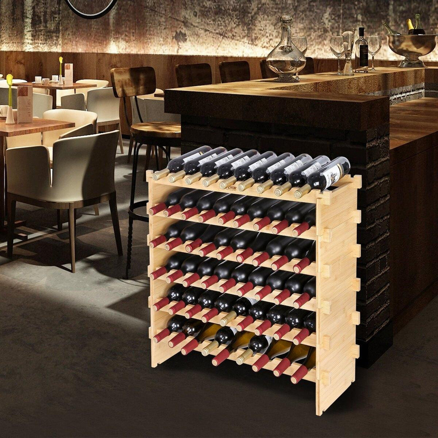 Buying Solutions MB Modulares Weinregal aus Bambusholz in Braun mit 8 Ebenen für 72 Flaschen - Bild 5
