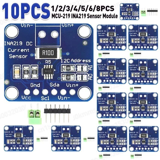 MCU-219 INA219 Bidirektionaler Stromsensor Breakout-Modul I2C Zero Drift Power Monitoring Sensor in Blau - Bild 1