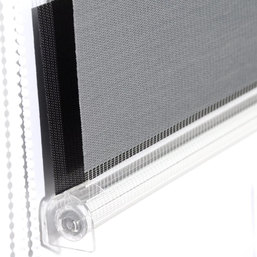 WOLTU Doppel-Rollo Day-Night Jalousie aus Polyester in Grau, B: 60 cm, H: 220 cm - Bild 5