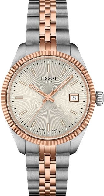 Tissot Damenuhr Ballade, Quarz, Edelstahl, Braun, 34 mm, 10 ATM - Bild 1