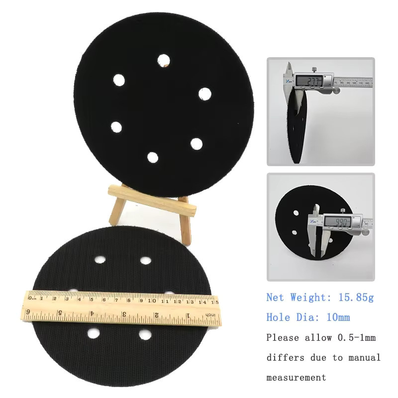 Ultradünnes Interface-Pad für Schleifpads und Klett-Schleifscheiben, 150 mm, Schwarz - Bild 3