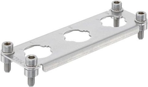 Harting Halterahmen für Stifteinsätze aus Edelstahl in Silber, Artikelnummer 09110009931 - Bild 1