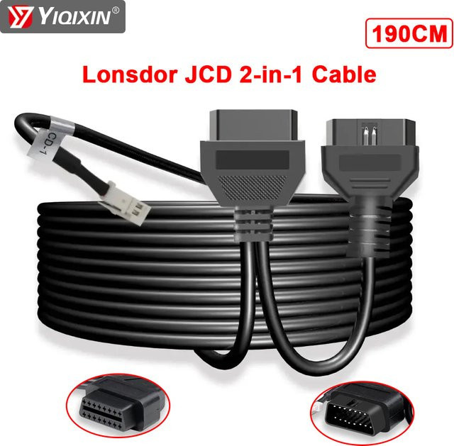 Lonsdor JCD 2-in-1 Multifunktions-Programmierkabel für Jeep Dodge Chrysler Fiat Maserati in Schwarz, kompatibel mit K518ISE und K518S Programmierer - Bild 1