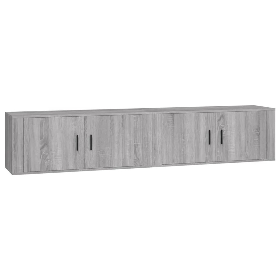 vidaXL TV-Wandschränke Set 2 Stück, Grau Sonoma, B/T/H: 100 x 34,5 x 40 cm - Bild 2